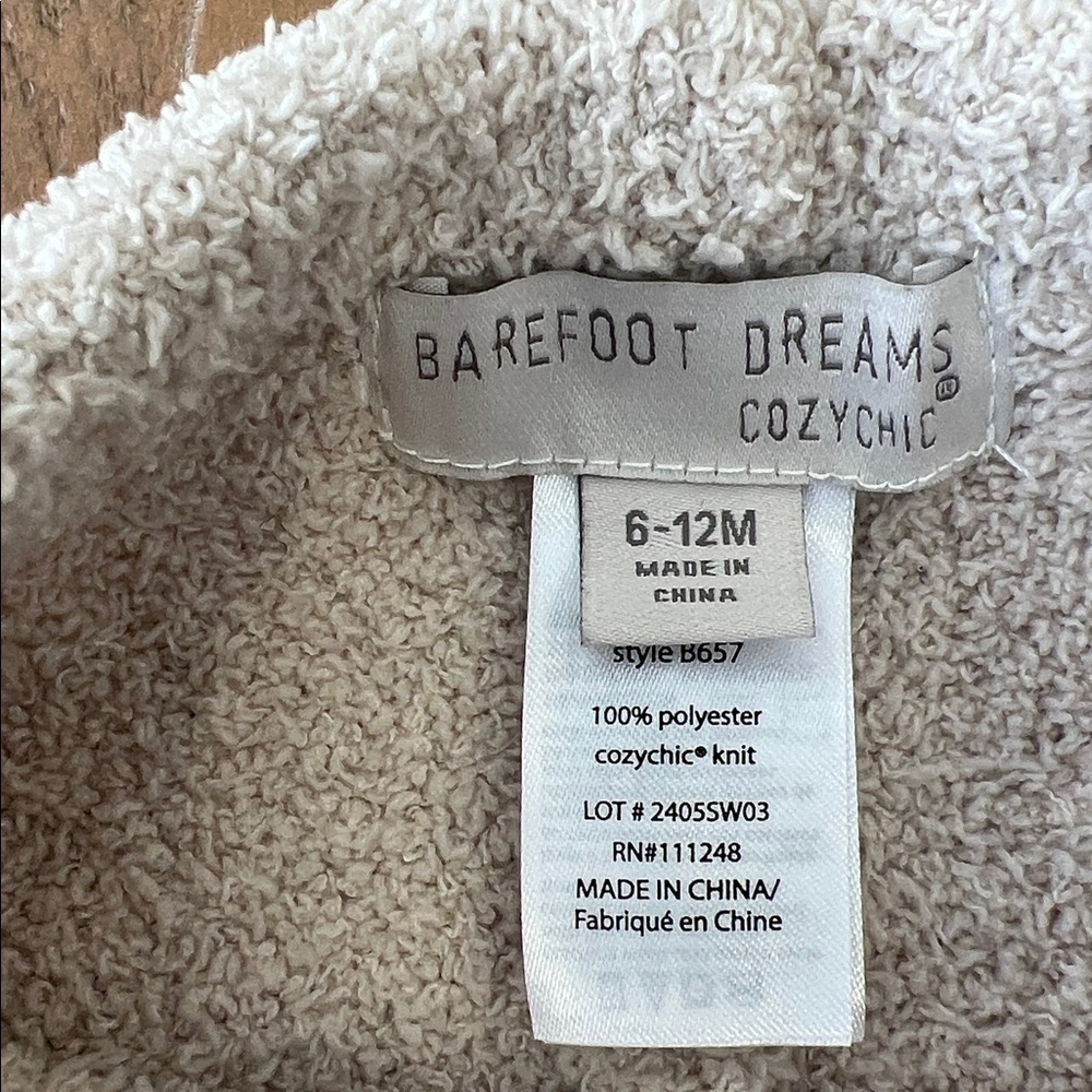 Barefoot Dreams light beige Kids joggers leggings 6-12 months cozy warm - Picture 3 of 4